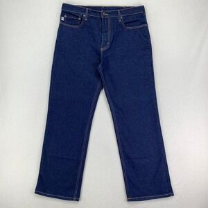 All American Clothing Jeans Mens 33x30 Dark Wash Denim Straight-Leg Stretch USA‎